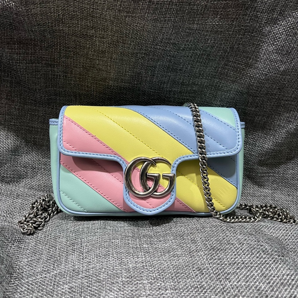 GUCCI GG MARMONT SUPERMINI MULTICOLOR BAG